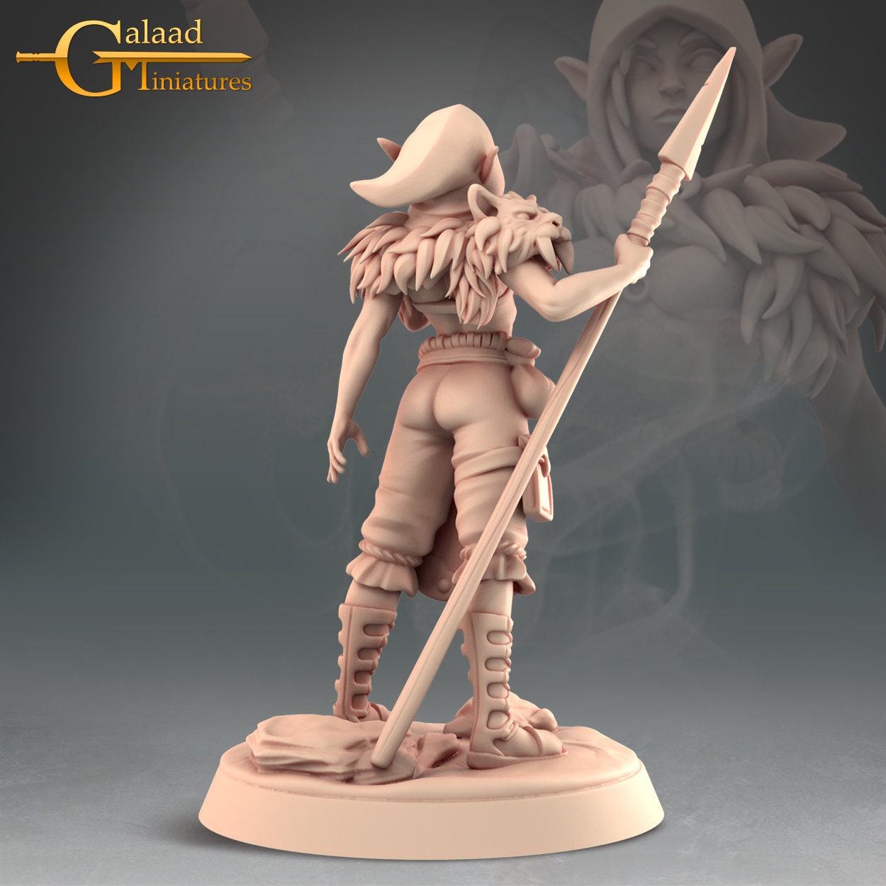 Female Elf Ranger Miniature | Tabletop RPG Miniature | Galaad Miniatures | Roleplaying 3D Printed Fantasy Mini - 3DPrintDen