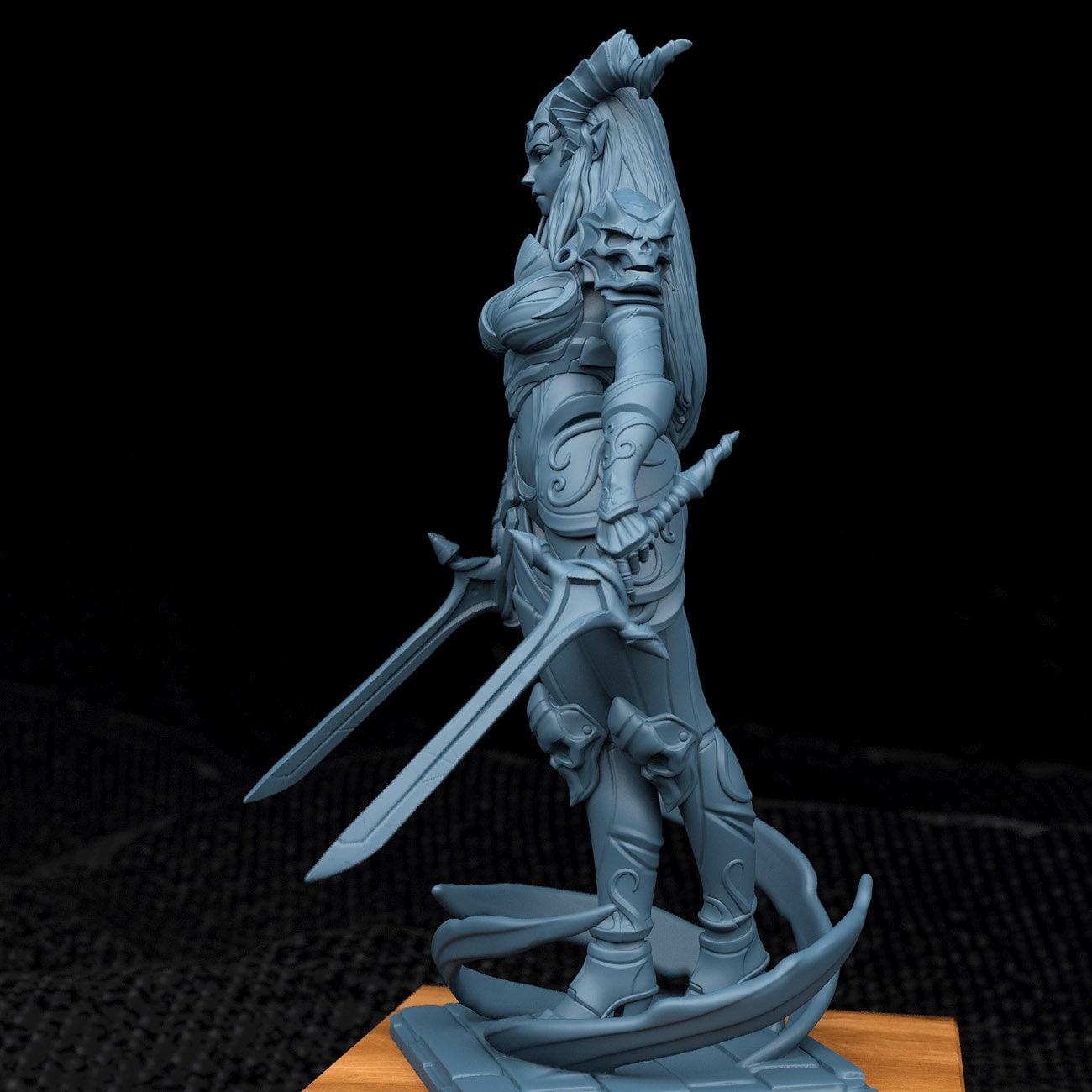 Demon Hunter Miniature | Tabletop RPG Miniature | Creature Armory | Roleplaying 3D Printed Fantasy Mini - 3DPrintDen