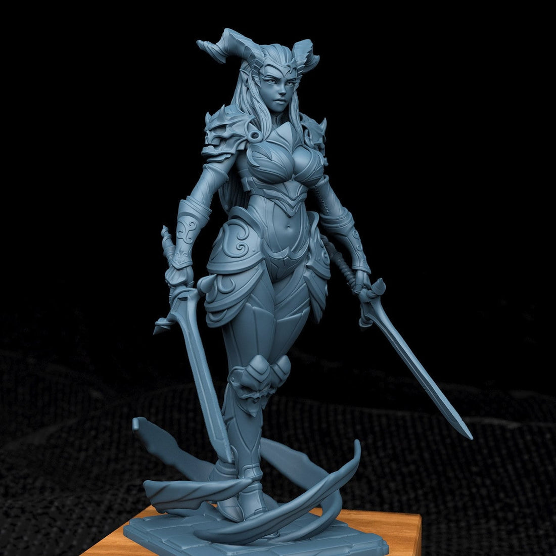 Demon Hunter Miniature | Tabletop RPG Miniature | Creature Armory | Roleplaying 3D Printed Fantasy Mini - 3DPrintDen