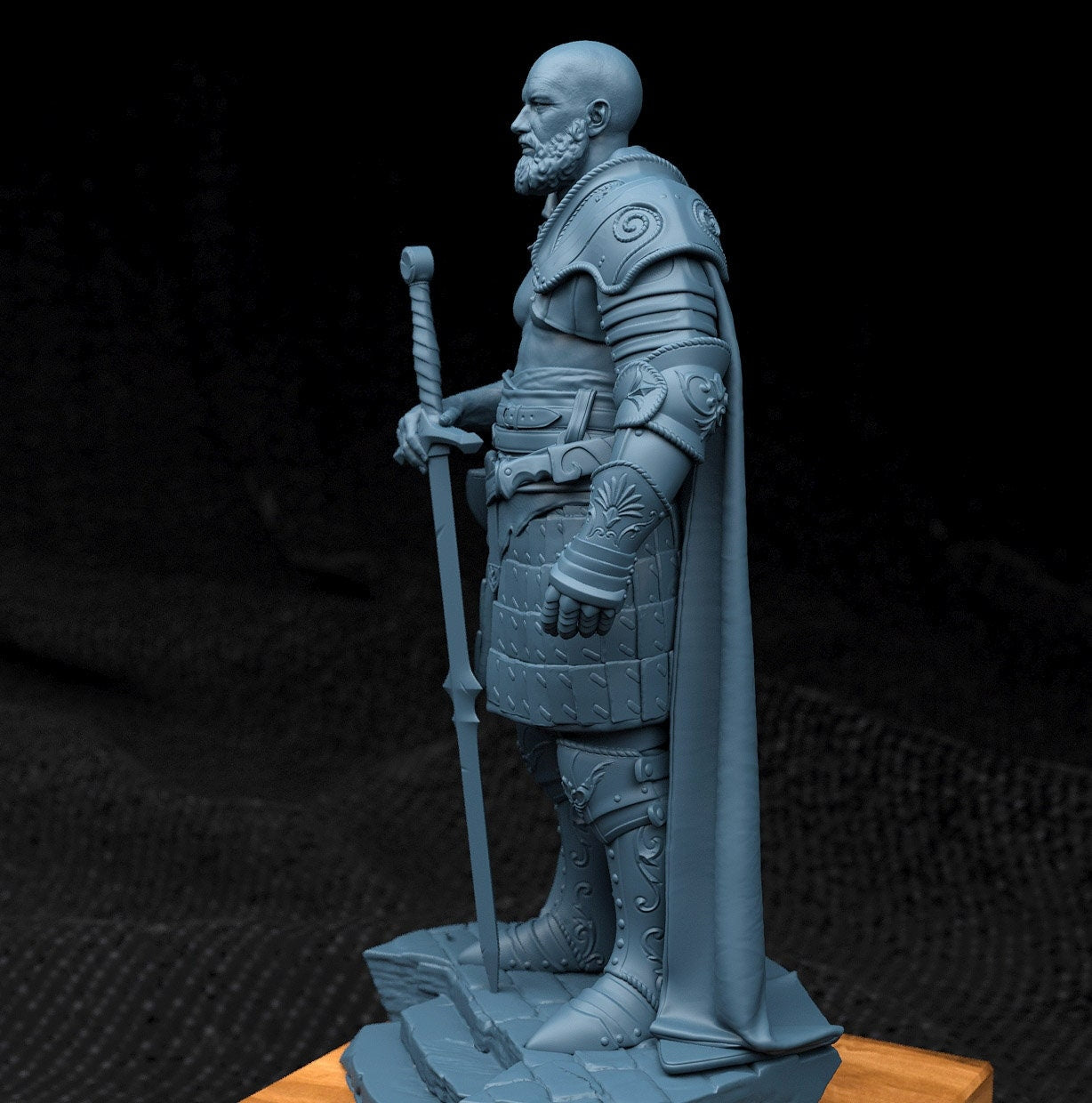 Viking Warrior Miniature | Tabletop RPG Miniature | Creature Armory | Roleplaying 3D Printed Fantasy Mini - 3DPrintDen