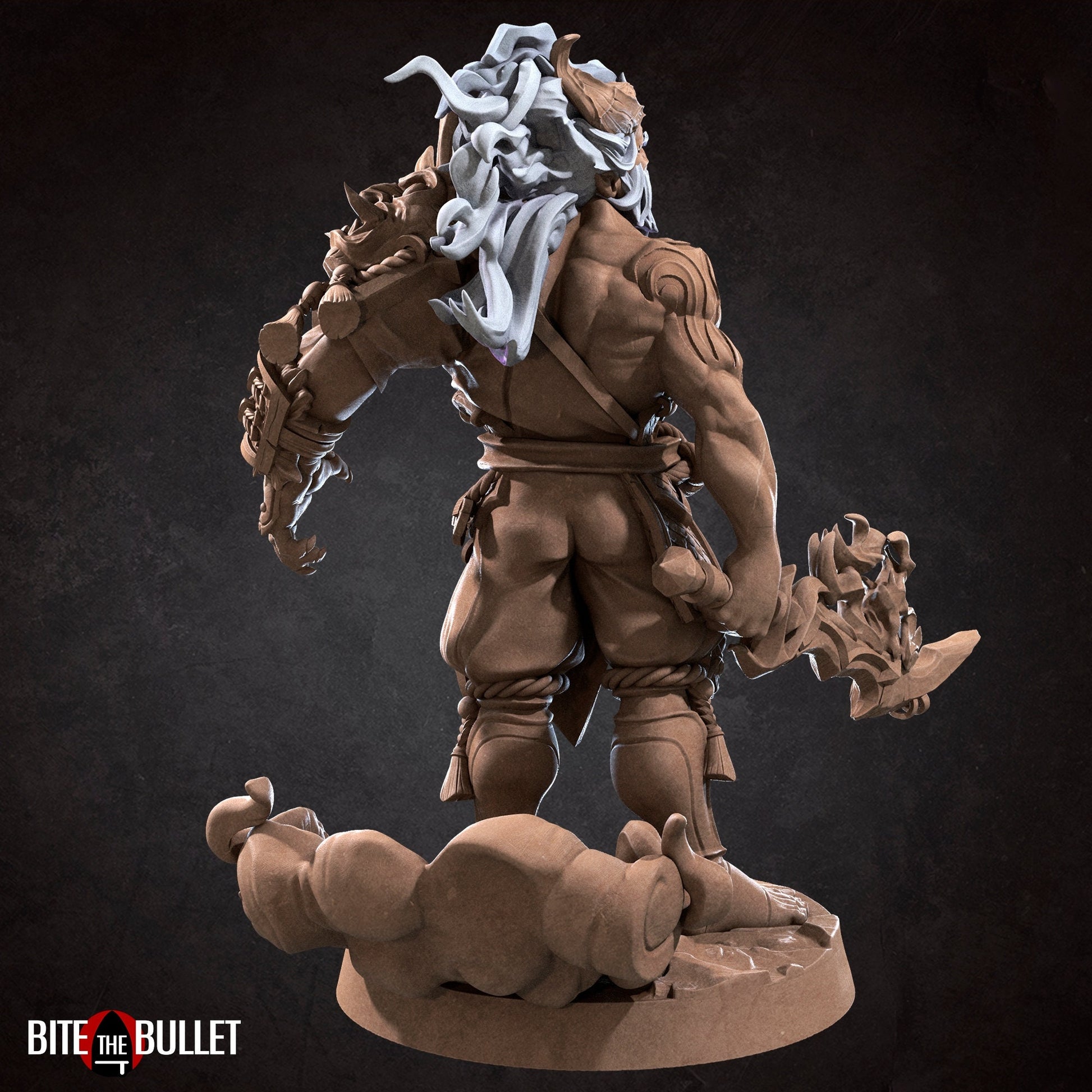 Storm Genasi Miniature, Tempest | Tabletop RPG Miniature | Bite the Bullet | Roleplaying 3D Printed Fantasy Mini - 3DPrintDen