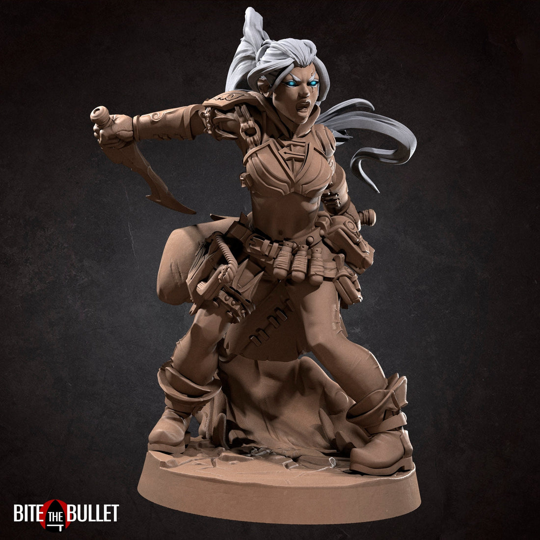 Air Genasi Ranger Miniature | Tabletop RPG Miniature | Bite the Bullet | Roleplaying 3D Printed Fantasy Mini - 3DPrintDen