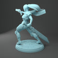 SciFi Female Warrior Miniature | Twin Goddess Miniatures | Tabletop RPG Miniature | Roleplaying 3D Printed Fantasy Mini - 3DPrintDen