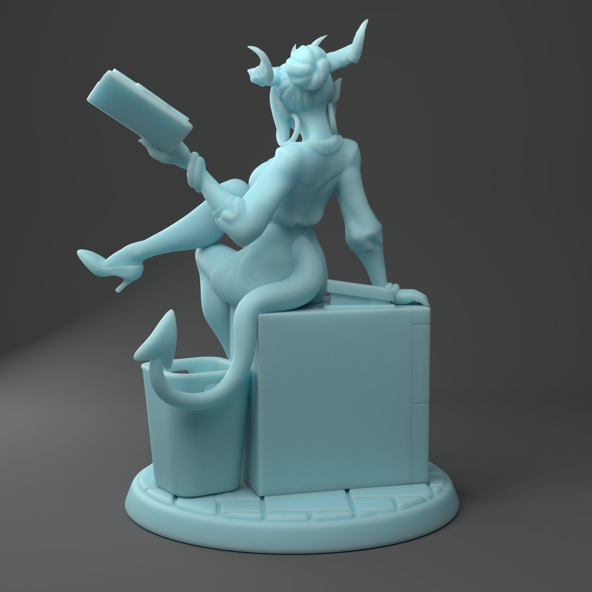 Female Succubus Teacher Miniature, Stacy | Twin Goddess Miniatures | Tabletop RPG Miniature | Roleplaying 3D Printed Fantasy Mini - 3DPrintDen