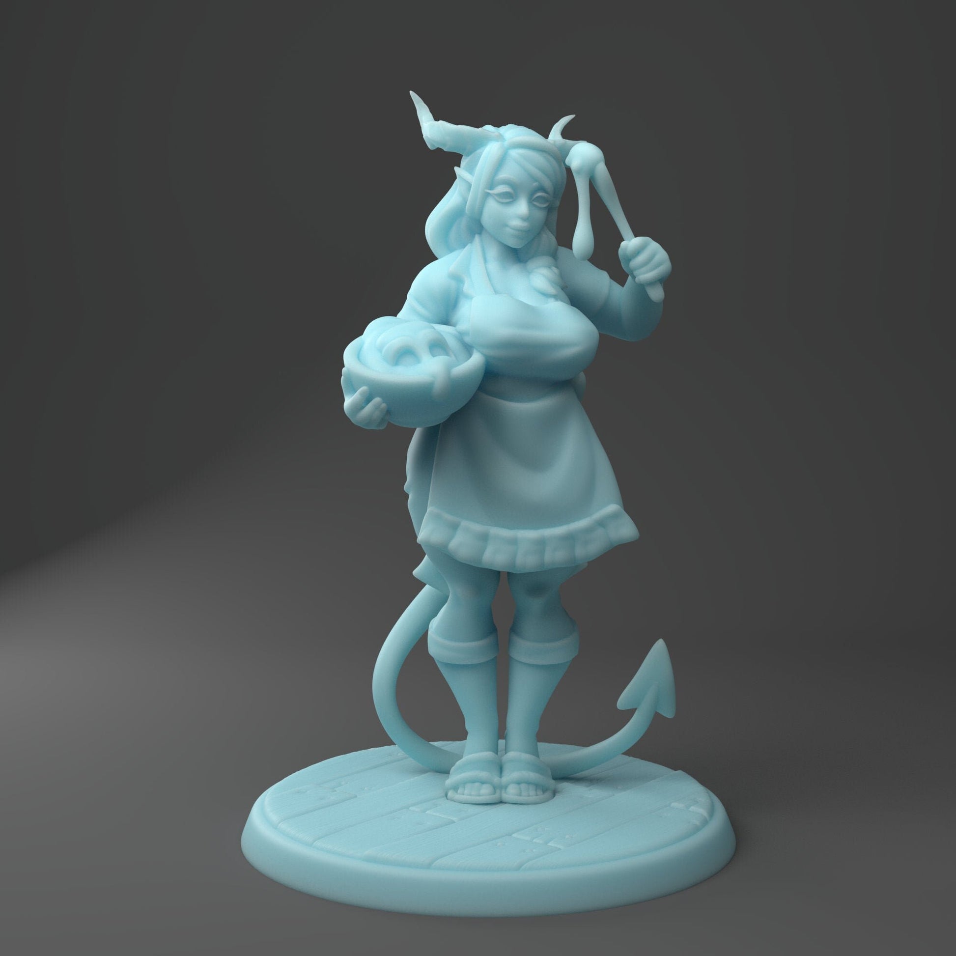 Succubus Mom Miniature | Twin Goddess Miniatures | Tabletop RPG Miniature | Roleplaying 3D Printed Fantasy Mini - 3DPrintDen