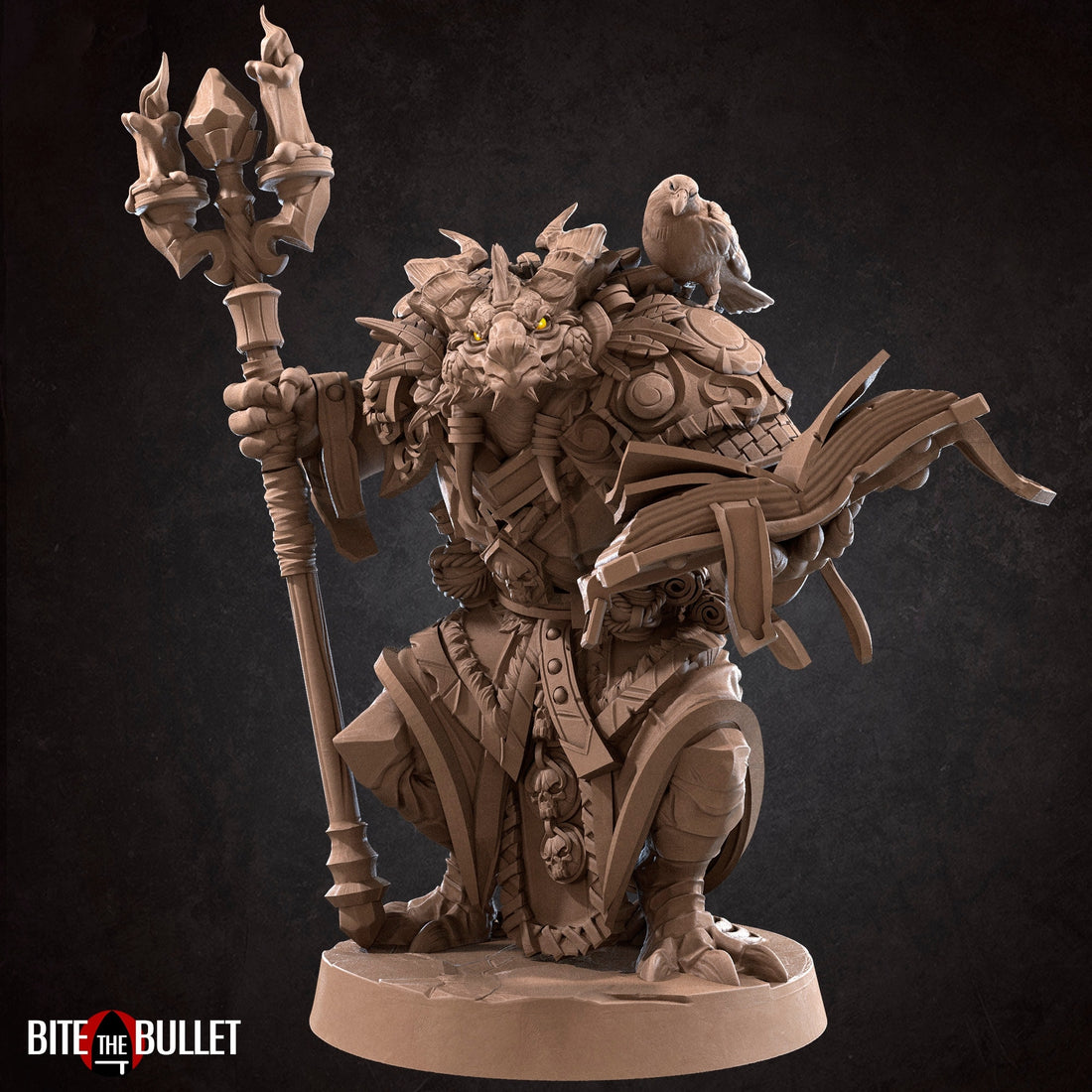 Dragonborn Warlock Miniature | Tabletop RPG Miniature | Bite the Bullet | Roleplaying 3D Printed Fantasy Mini - 3DPrintDen