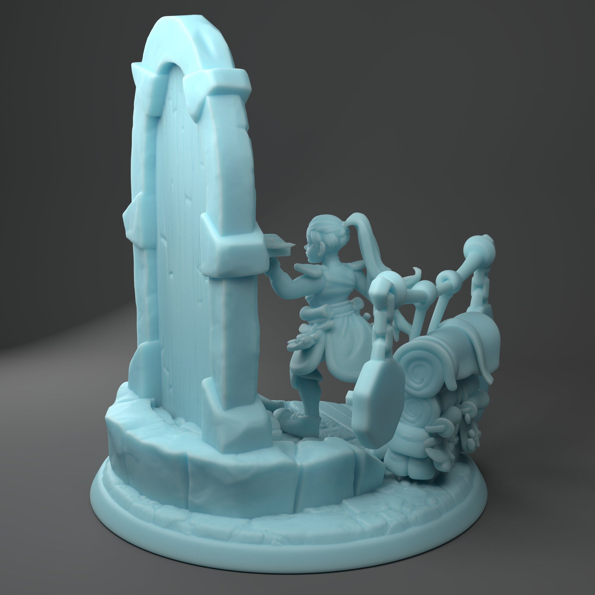 Female Halfling Merchant Miniature, Pip | Twin Goddess Miniatures | Tabletop RPG Miniature | Roleplaying 3D Printed Fantasy Mini - 3DPrintDen