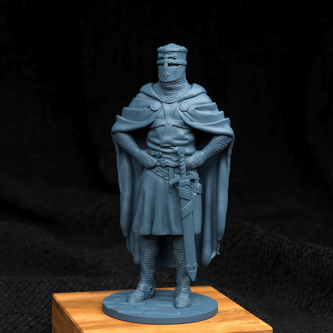 Crusader Miniature | Tabletop RPG Miniature | Creature Armory | Roleplaying 3D Printed Fantasy Mini - 3DPrintDen