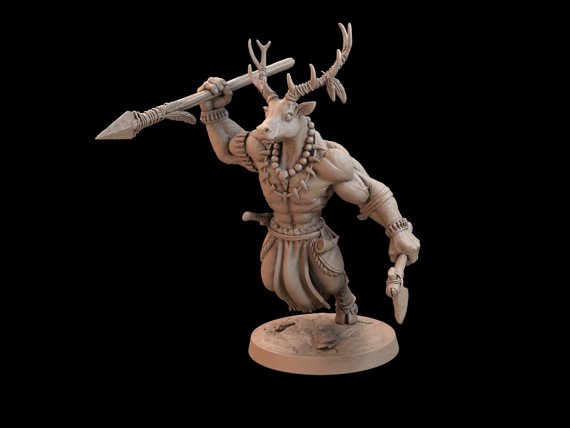 Minotaur Miniature | Tabletop RPG Miniature | Dragon Trappers Lodge | Roleplaying 3D Printed Fantasy Mini - 3DPrintDen