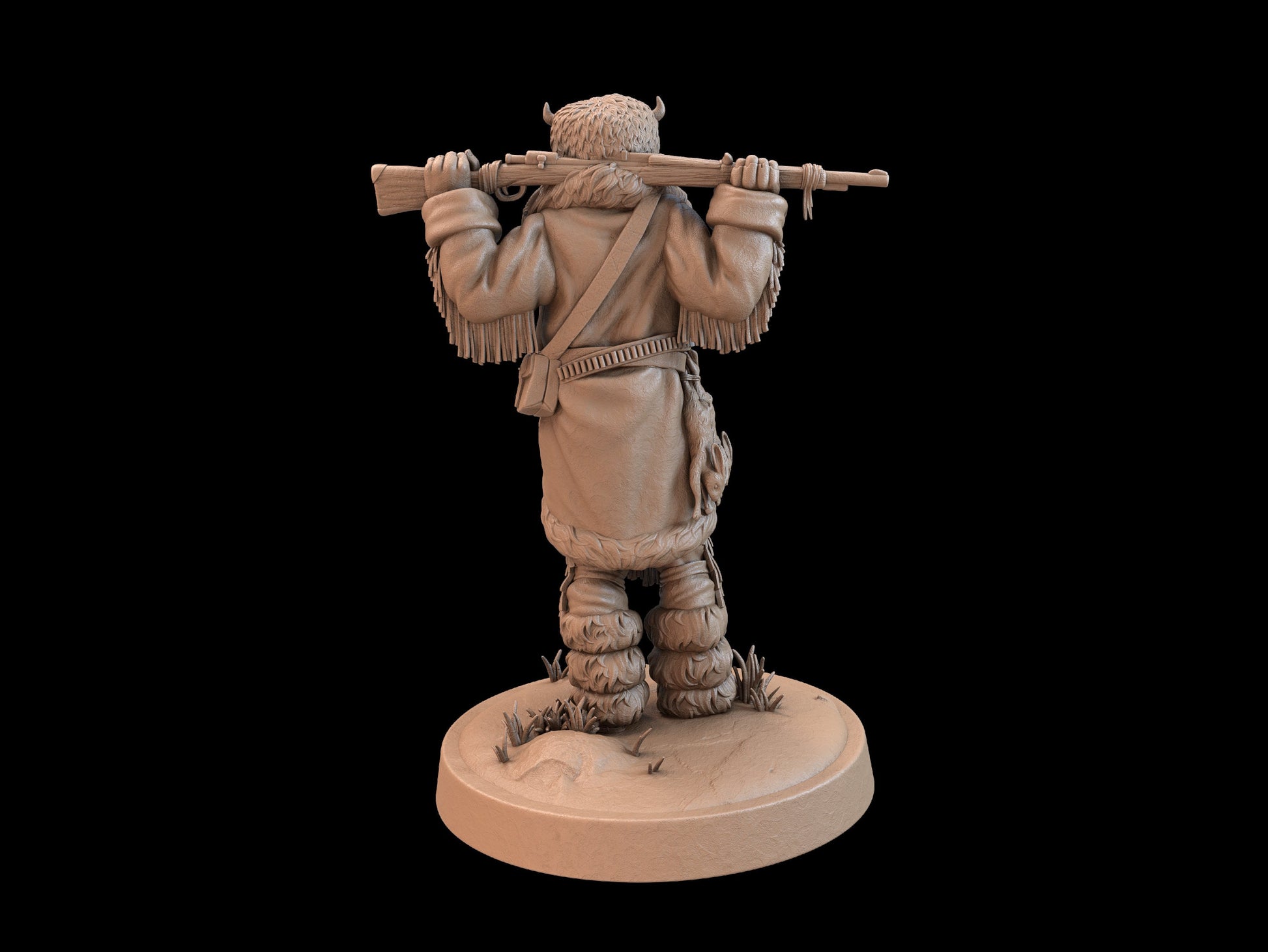 Mountain Man Miniature | Tabletop RPG Miniature | Dragon Trappers Lodge | Roleplaying 3D Printed Fantasy Mini - 3DPrintDen