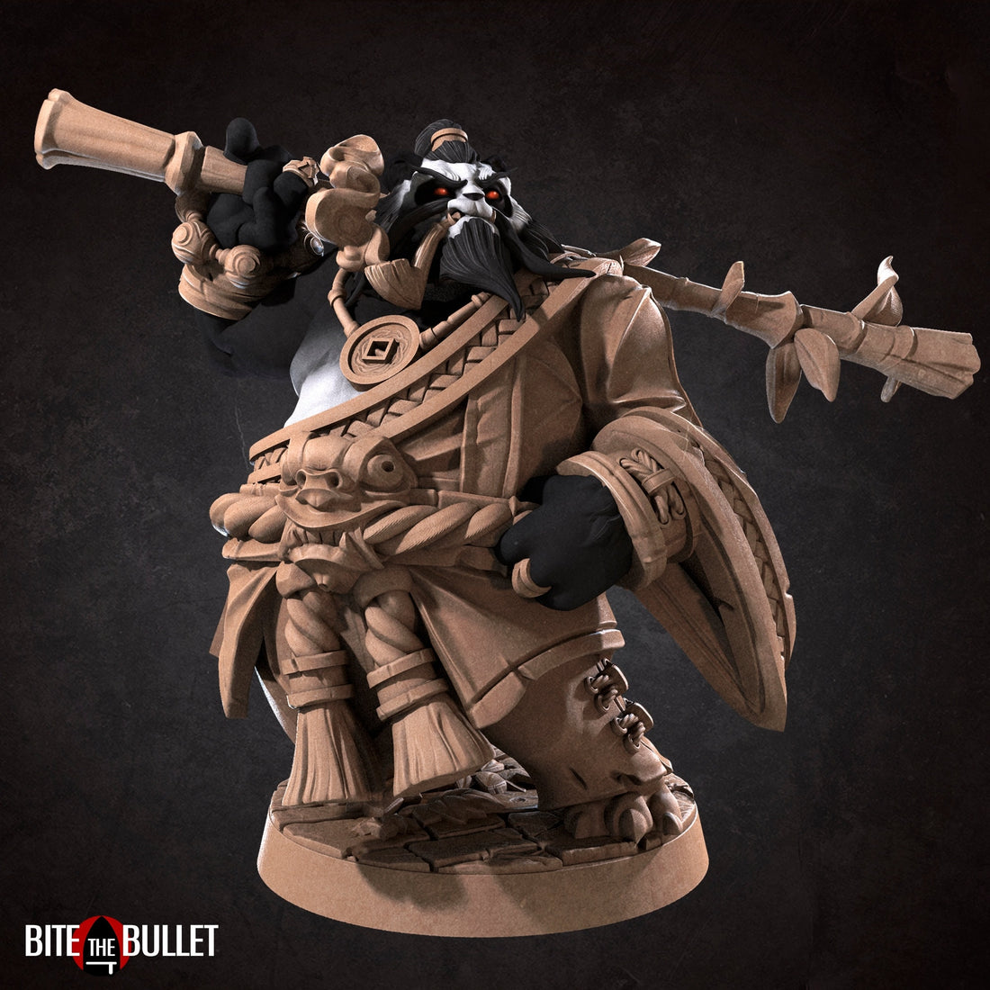 Dojo Master Panda Miniature, Sam | Tabletop RPG Miniature | Bite the Bullet | Roleplaying 3D Printed Fantasy Mini - 3DPrintDen