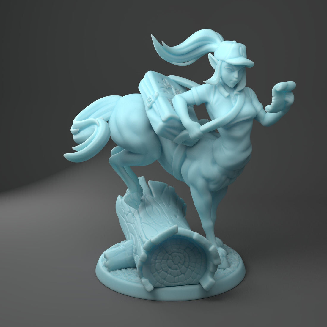 Female Centaur Messenger Miniature, Dordesh | Twin Goddess Miniatures | Tabletop RPG Miniature | Roleplaying 3D Printed Fantasy Mini - 3DPrintDen