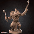 Gnoll Butcher Miniature, Ukor | Tabletop RPG Miniature | Bite the Bullet | Roleplaying 3D Printed Fantasy Mini - 3DPrintDen