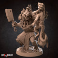 Gnoll Butcher Miniature, Ukor | Tabletop RPG Miniature | Bite the Bullet | Roleplaying 3D Printed Fantasy Mini - 3DPrintDen