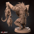 Gnoll Butcher Miniature, Ukor | Tabletop RPG Miniature | Bite the Bullet | Roleplaying 3D Printed Fantasy Mini - 3DPrintDen