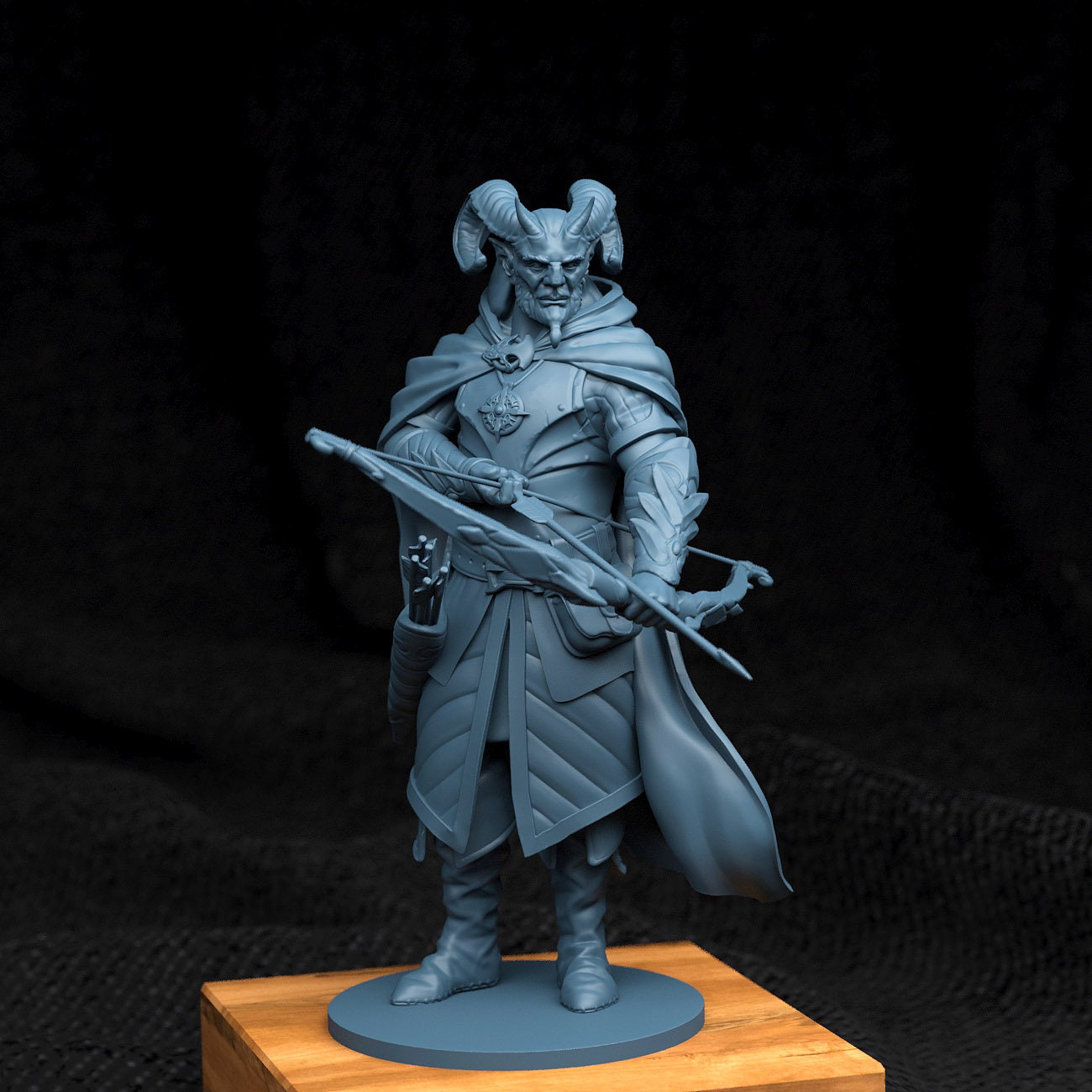 Satyr Hunter Miniature | Tabletop RPG Miniature | Creature Armory | Roleplaying 3D Printed Fantasy Mini - 3DPrintDen