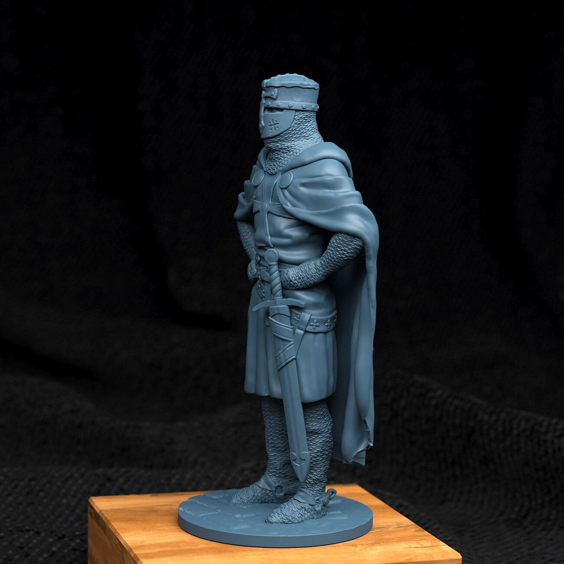 Crusader Miniature | Tabletop RPG Miniature | Creature Armory | Roleplaying 3D Printed Fantasy Mini - 3DPrintDen