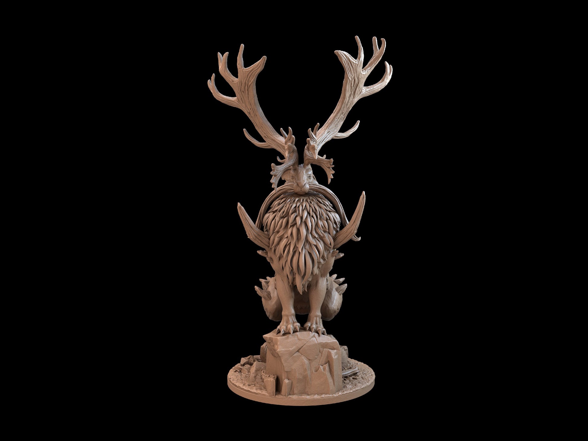 Jackalope King Miniature | Tabletop RPG Miniature | Dragon Trappers Lodge | Roleplaying 3D Printed Fantasy Mini - 3DPrintDen