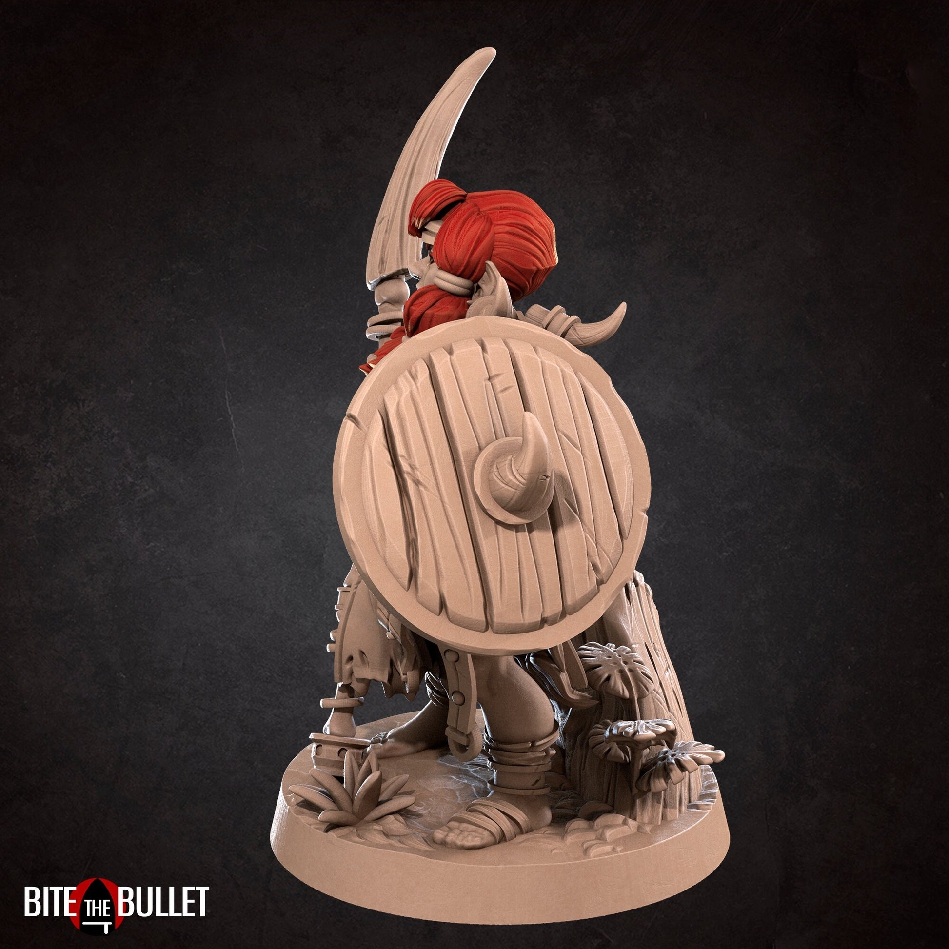 Female Dwarf Warrior Miniature, Volga | Tabletop RPG Miniature | Bite the Bullet | Roleplaying 3D Printed Fantasy Mini - 3DPrintDen