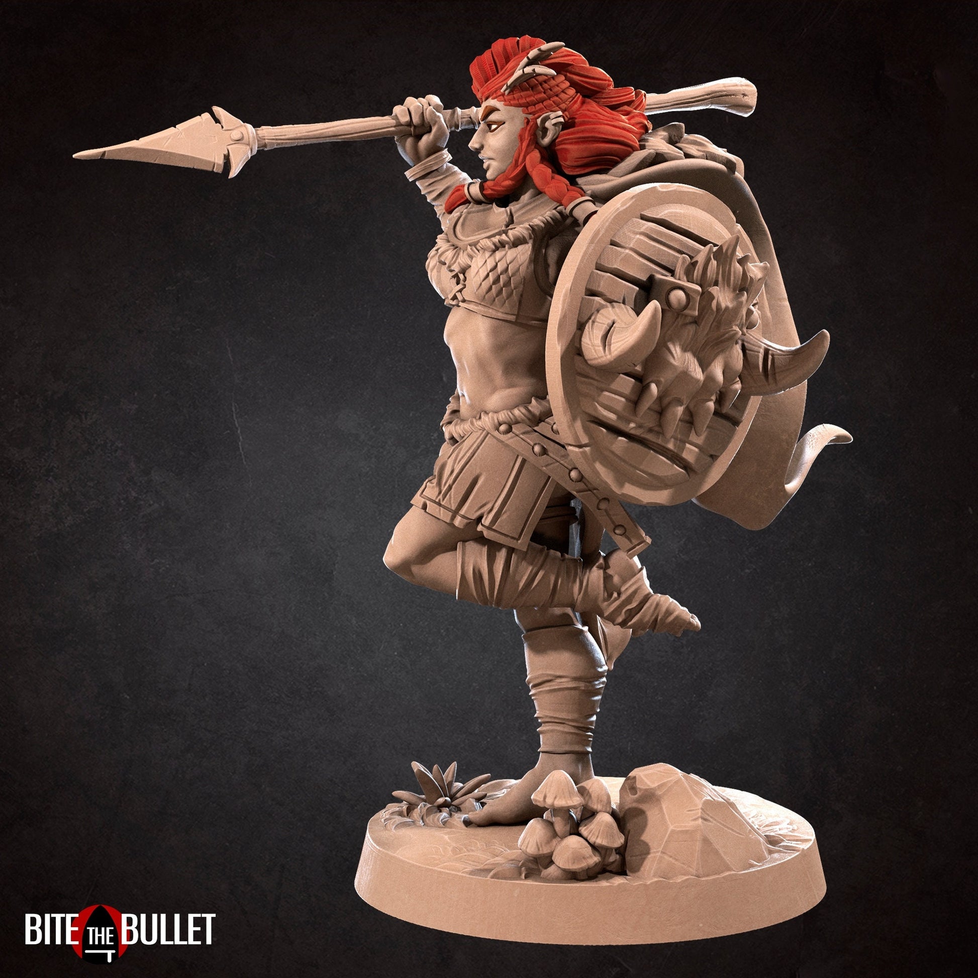 Amazon Queen Miniature, Anira | Tabletop RPG Miniature | Bite the Bullet | Roleplaying 3D Printed Fantasy Mini - 3DPrintDen