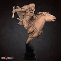 Amazon Queen Anira Mounted Bust | Tabletop RPG Miniature | Bite the Bullet | Roleplaying 3D Printed Fantasy Mini - 3DPrintDen