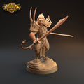 Lionfolk Warrior Miniature, Katoki | Tabletop RPG Miniature | Dragon Trappers Lodge | Roleplaying 3D Printed Fantasy Mini - 3DPrintDen