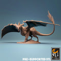 Adult Black Dragon Miniature | Tabletop RPG Miniature | Rescale Miniature | Roleplaying 3D Printed Fantasy Mini - 3DPrintDen