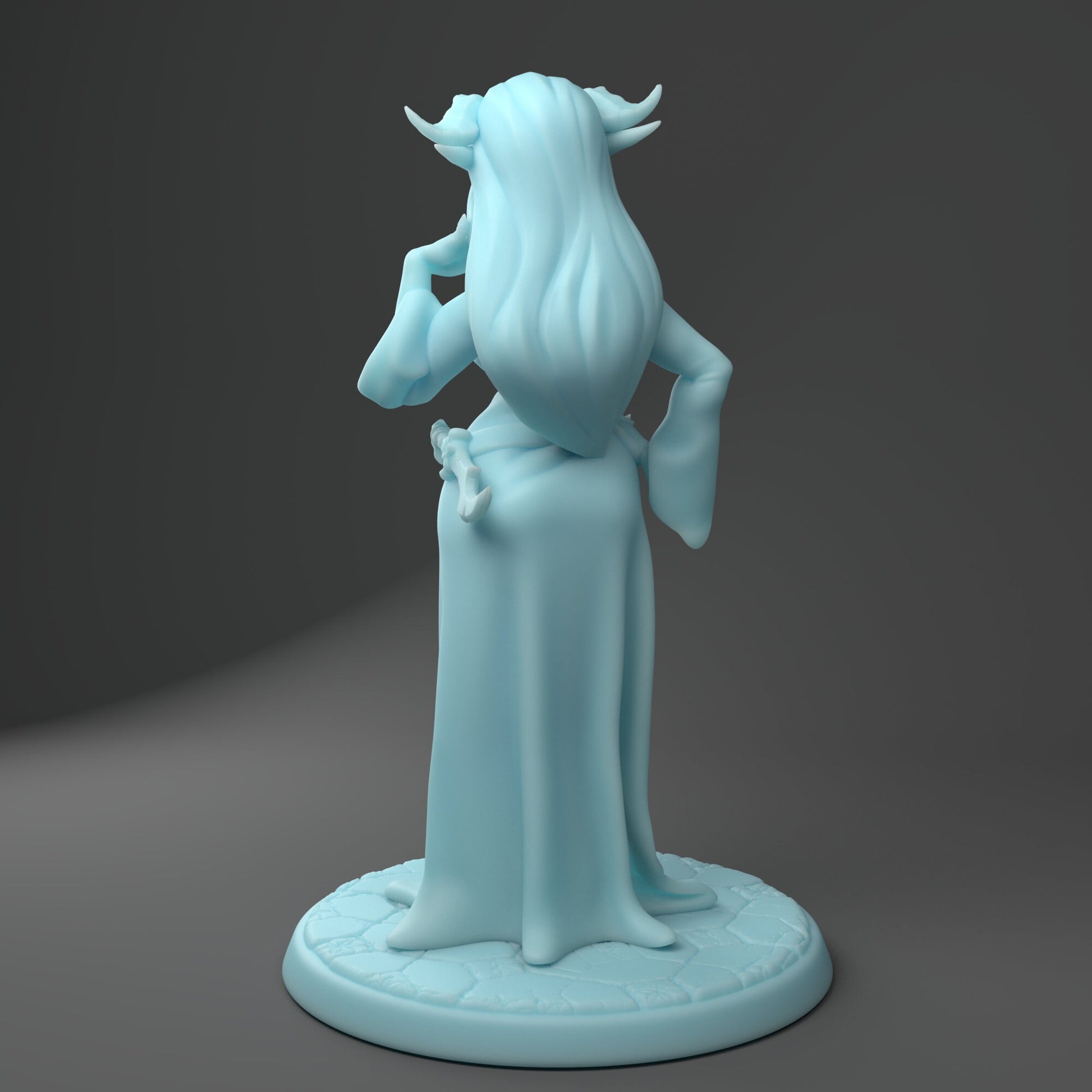 Dragon Mistress Miniature | Twin Goddess Miniatures | Tabletop RPG Miniature | Roleplaying 3D Printed Fantasy Mini - 3DPrintDen