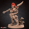 Female Dwarf Warrior Miniature, Olga | Tabletop RPG Miniature | Bite the Bullet | Roleplaying 3D Printed Fantasy Mini - 3DPrintDen