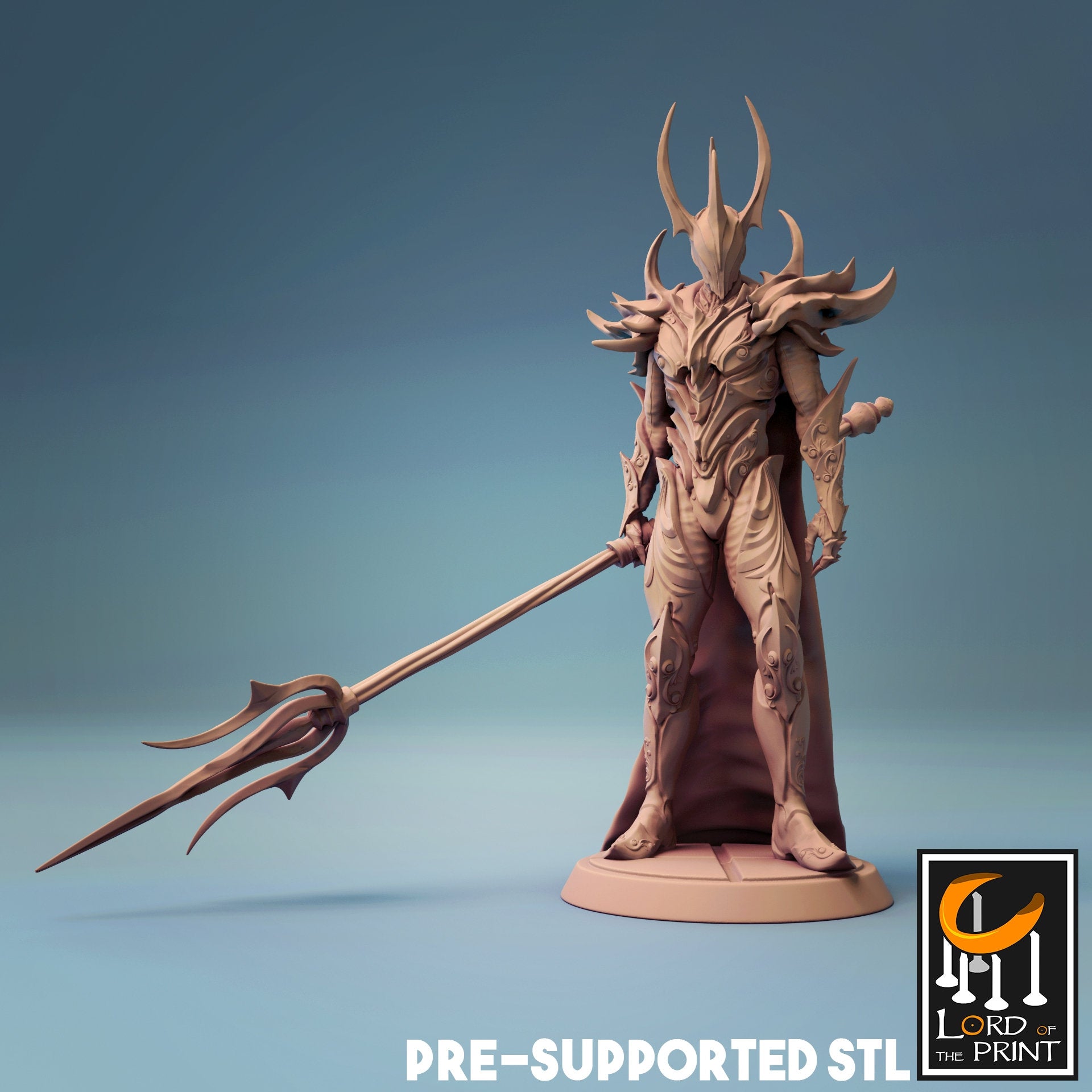 Dark Angel King Miniature | Tabletop RPG Miniature | Rescale Miniature | Roleplaying 3D Printed Fantasy Mini - 3DPrintDen