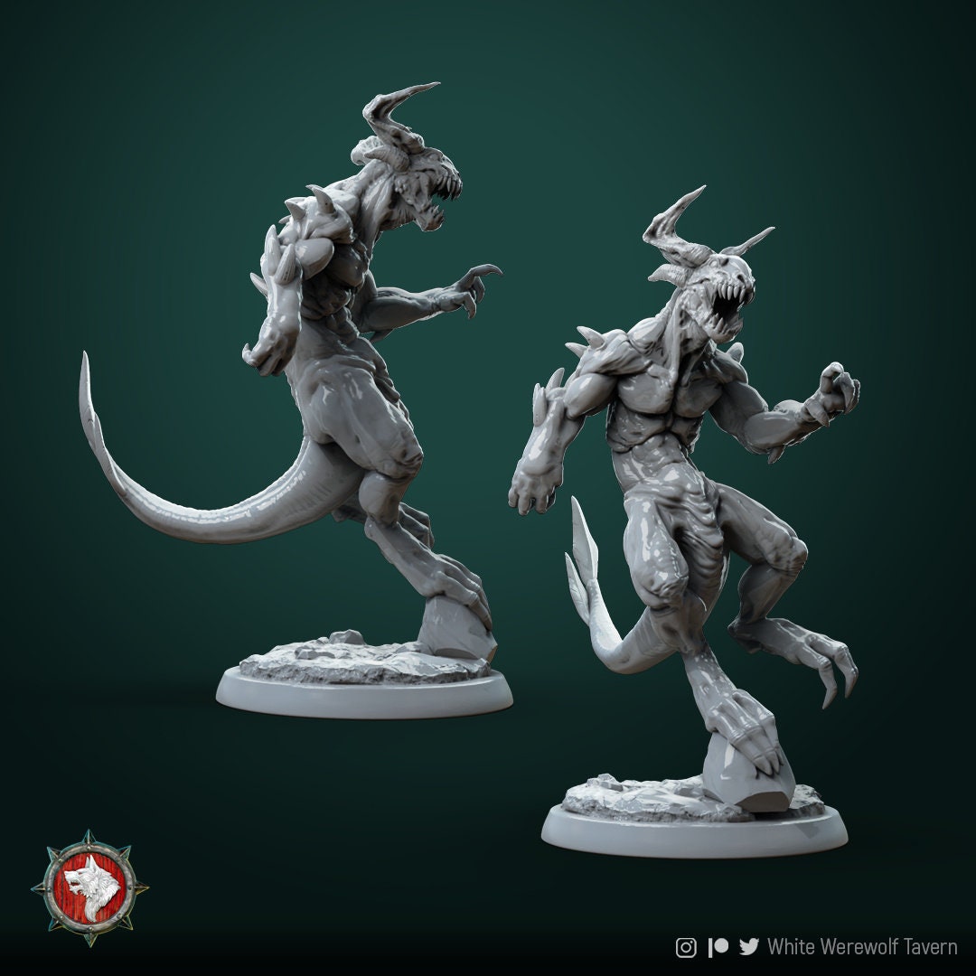 Devil Miniature | Tabletop RPG Miniature | White Werewolf Tavern | Roleplaying 3D Printed Fantasy Mini - 3DPrintDen