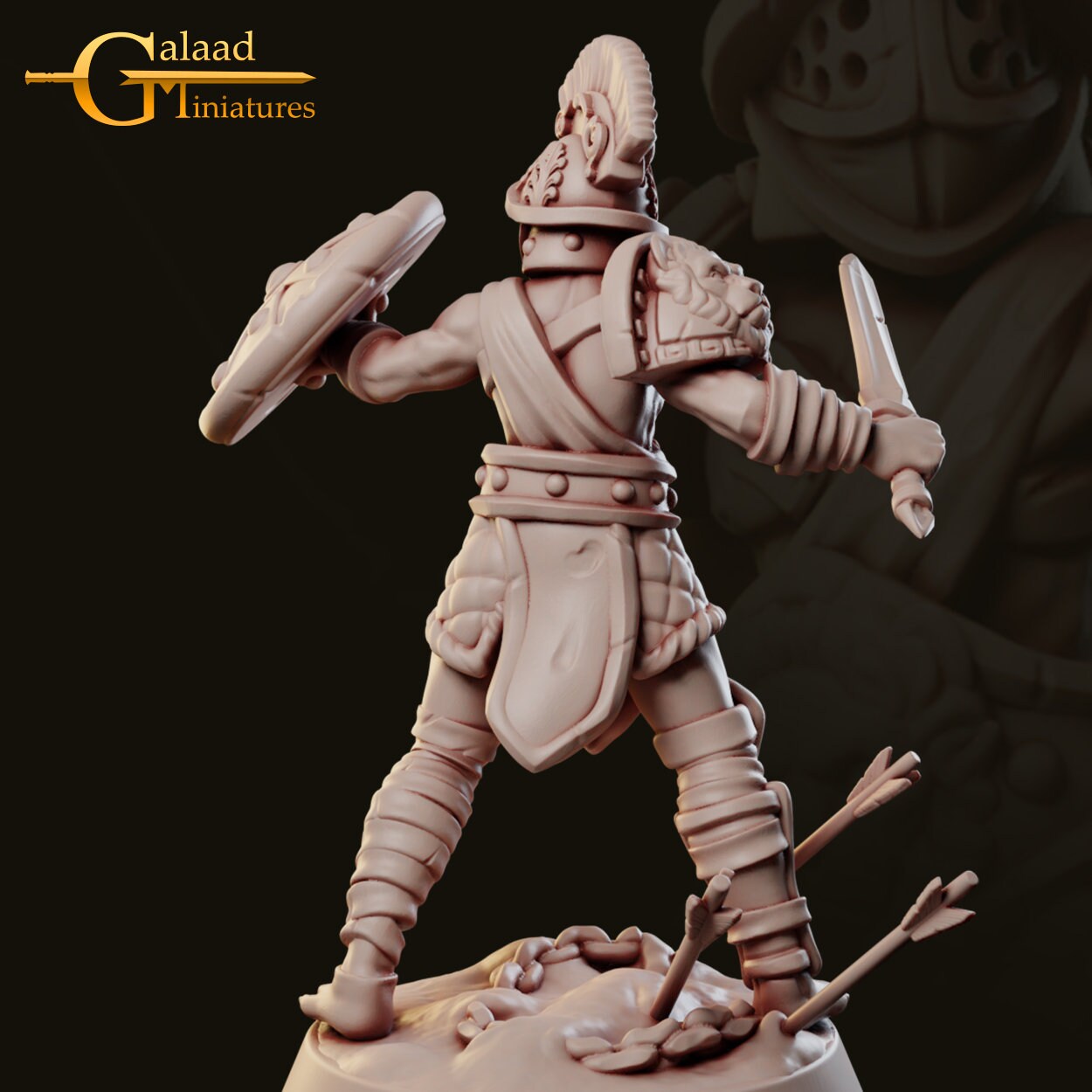 Fighter Miniature | Tabletop RPG Miniature | Galaad Miniatures | Roleplaying 3D Printed Fantasy Mini - 3DPrintDen