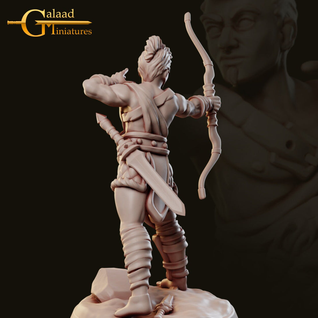 Archer Miniature | Tabletop RPG Miniature | Galaad Miniatures | Roleplaying 3D Printed Fantasy Mini - 3DPrintDen