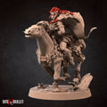 Amazon Queen Rider Miniature, Anira | Tabletop RPG Miniature | Bite the Bullet | Roleplaying 3D Printed Fantasy Mini - 3DPrintDen