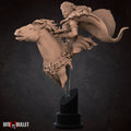 Amazon Queen Anira Mounted Bust | Tabletop RPG Miniature | Bite the Bullet | Roleplaying 3D Printed Fantasy Mini - 3DPrintDen