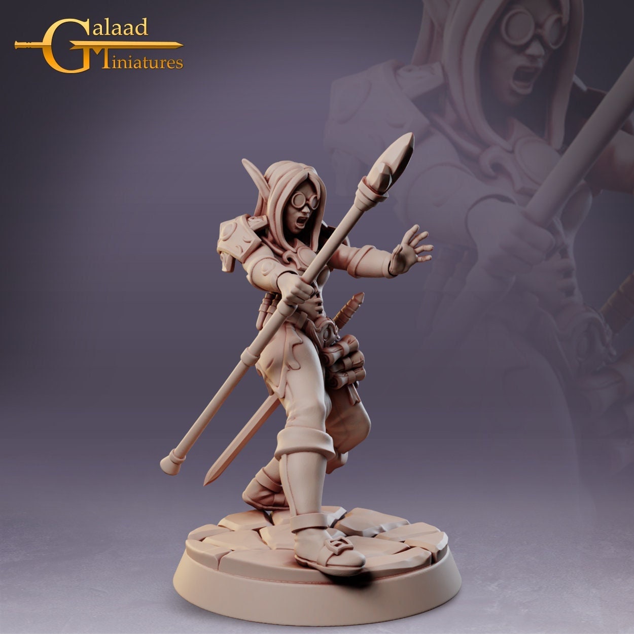 Female Sorcerer Miniature | Tabletop RPG Miniature | Galaad Miniatures | Roleplaying 3D Printed Fantasy Mini - 3DPrintDen