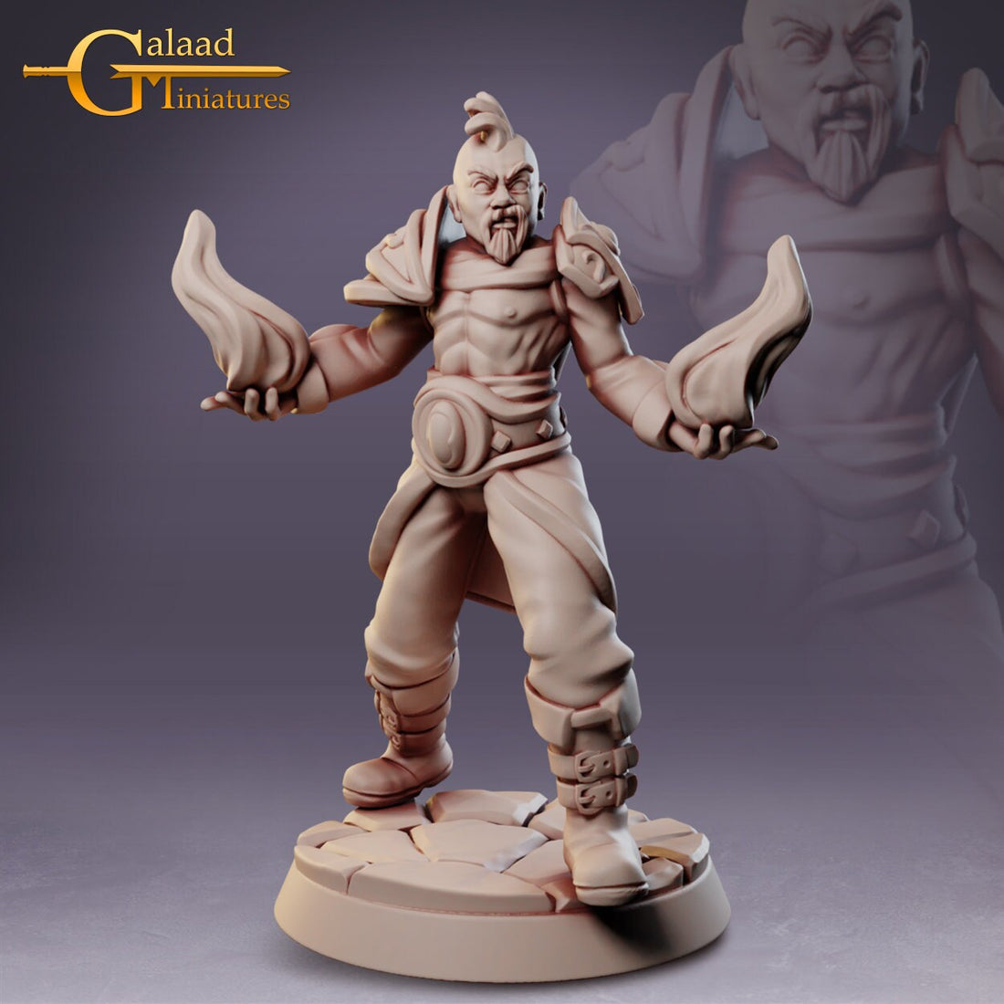 Sorcerer Miniature | Tabletop RPG Miniature | Galaad Miniatures | Roleplaying 3D Printed Fantasy Mini - 3DPrintDen