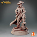 Pirate Captain Miniature | Tabletop RPG Miniature | Galaad Miniatures | Roleplaying 3D Printed Fantasy Mini - 3DPrintDen