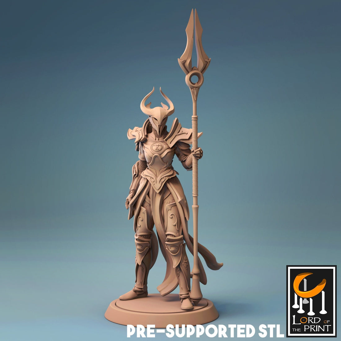 Female Celestial Guardian Miniature | Tabletop RPG Miniature | Rescale Miniature | Roleplaying 3D Printed Fantasy Mini - 3DPrintDen