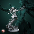 Female Forest Elf Druid Miniature, Lesika | Tabletop RPG Miniature | White Werewolf Tavern | Roleplaying 3D Printed Fantasy Mini - 3DPrintDen