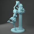 Maid Miniature, Zombietops | Twin Goddess Miniatures | Tabletop RPG Miniature | Roleplaying 3D Printed Fantasy Mini - 3DPrintDen