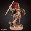 Amazon Half-Orc Miniature, Kisha | Tabletop RPG Miniature | Bite the Bullet | Roleplaying 3D Printed Fantasy Mini - 3DPrintDen