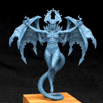 Necromancer Queen Miniature | Tabletop RPG Miniature | Creature Armory | Roleplaying 3D Printed Fantasy Mini - 3DPrintDen