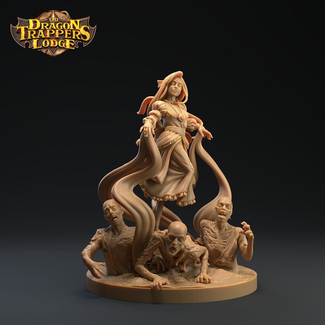 Ghost Girl Miniature | Tabletop RPG Miniature | Dragon Trappers Lodge | Roleplaying 3D Printed Fantasy Mini - 3DPrintDen