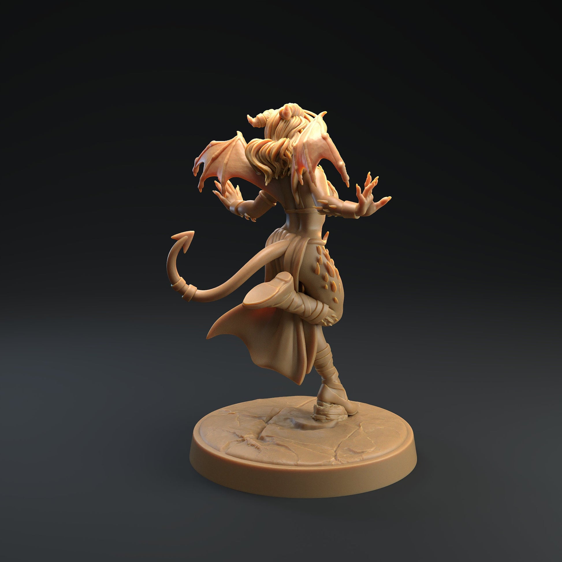 Succubus Miniature | Tabletop RPG Miniature | Dragon Trappers Lodge | Roleplaying 3D Printed Fantasy Mini - 3DPrintDen