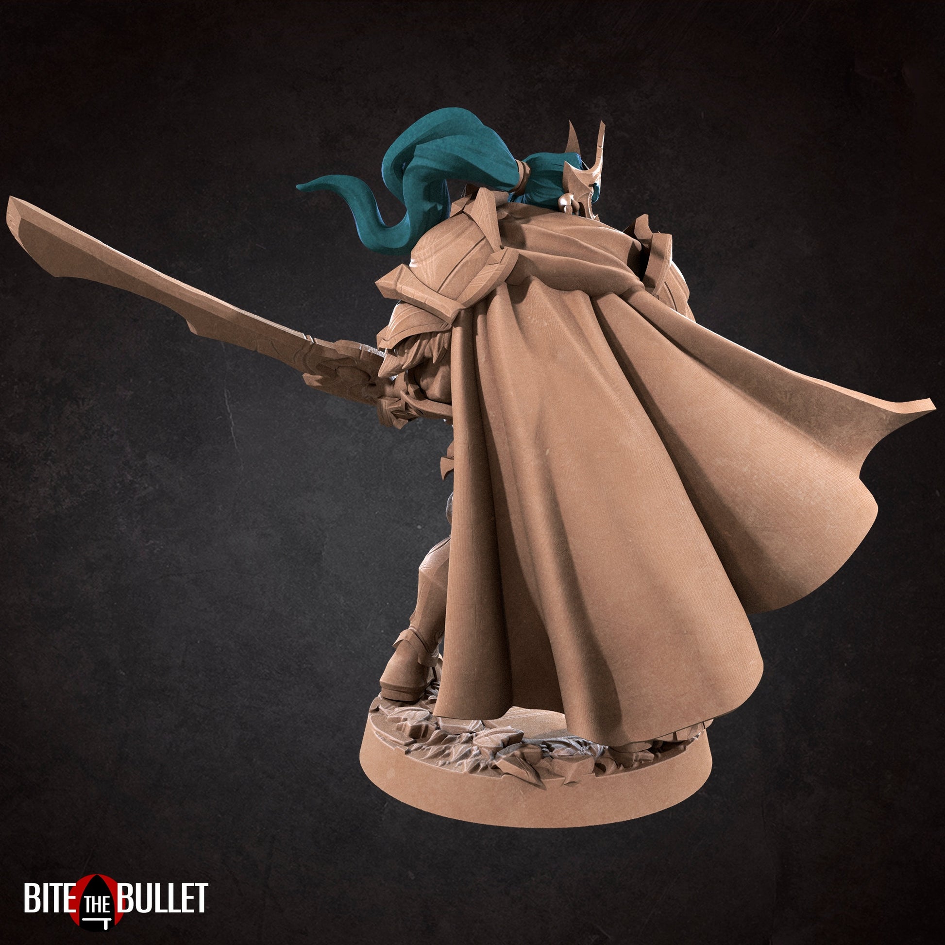 Night Elf Fighter Miniature, Vahdian| Tabletop RPG Miniature | Bite the Bullet | Roleplaying 3D Printed Fantasy Mini - 3DPrintDen