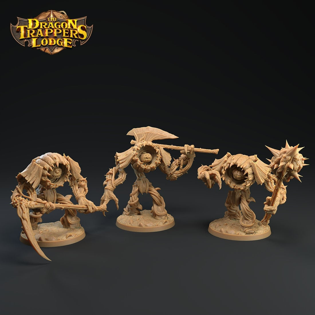 Pumpkin Sentinel Miniature | Tabletop RPG Miniature | Dragon Trappers Lodge | Roleplaying 3D Printed Fantasy Mini - 3DPrintDen