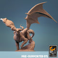 Adult Cloud Dragon Miniature | Tabletop RPG Miniature | Rescale Miniature | Roleplaying 3D Printed Fantasy Mini - 3DPrintDen