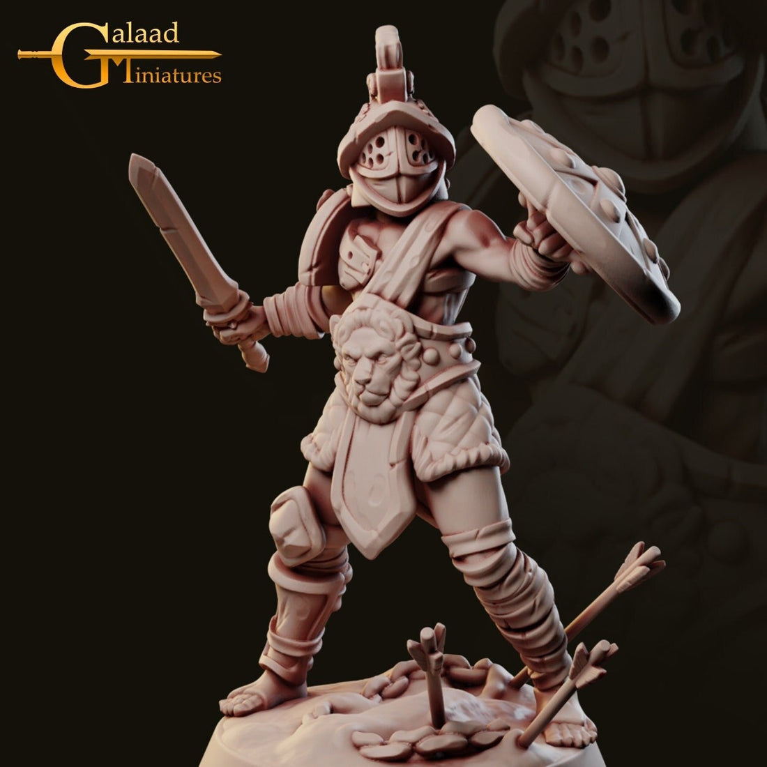 Fighter Miniature | Tabletop RPG Miniature | Galaad Miniatures | Roleplaying 3D Printed Fantasy Mini - 3DPrintDen