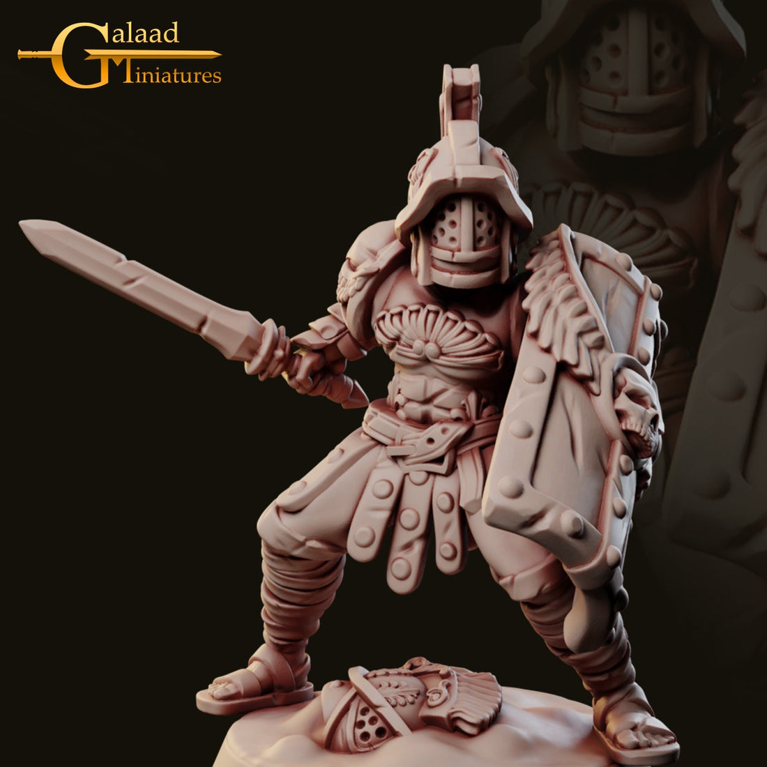 Fighter Miniature | Tabletop RPG Miniature | Galaad Miniatures | Roleplaying 3D Printed Fantasy Mini - 3DPrintDen